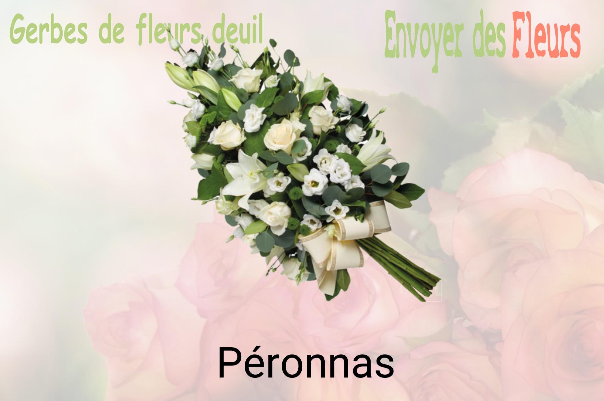 Gerbe de fleurs de deuil livrée à Péronnas